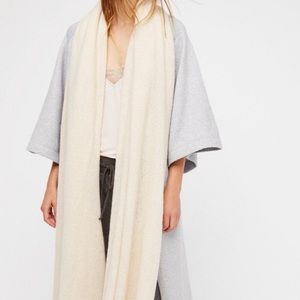 Free People Kennedy Super Soft Blanket Scarf Cream Off White Beige Knit Wrap